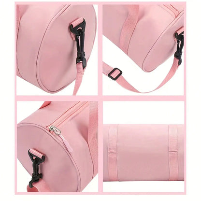 Mini Gym Bag Lightweight Pink Duffle Tote for Travel