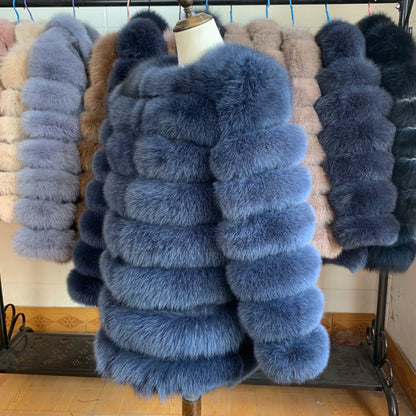 4in1 Real Fox Fur Coat for Women