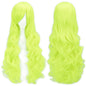 Soowee Curly Long Green Synthetic Hair Wig for Women