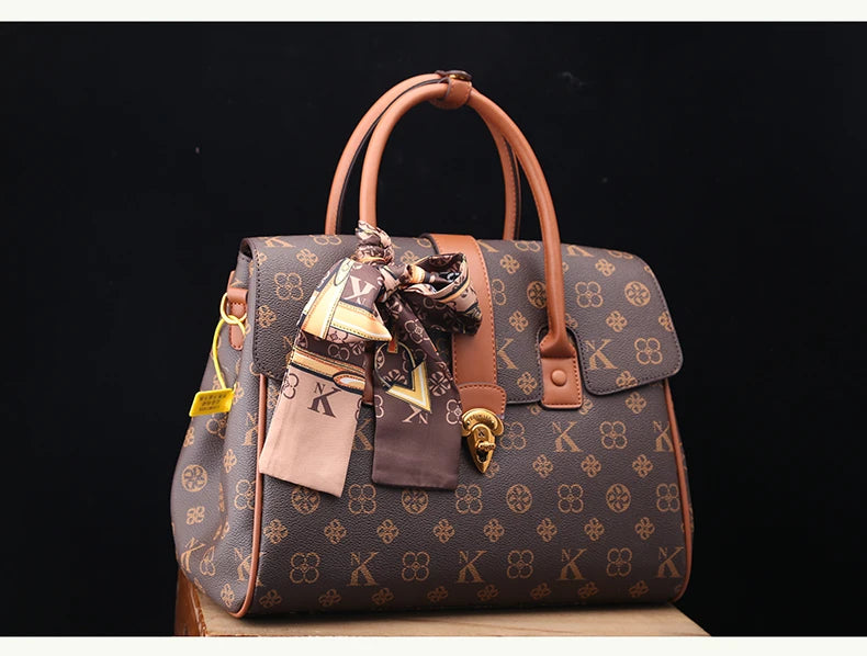 Women's Versatile PVC Handbag with Zipper Closure