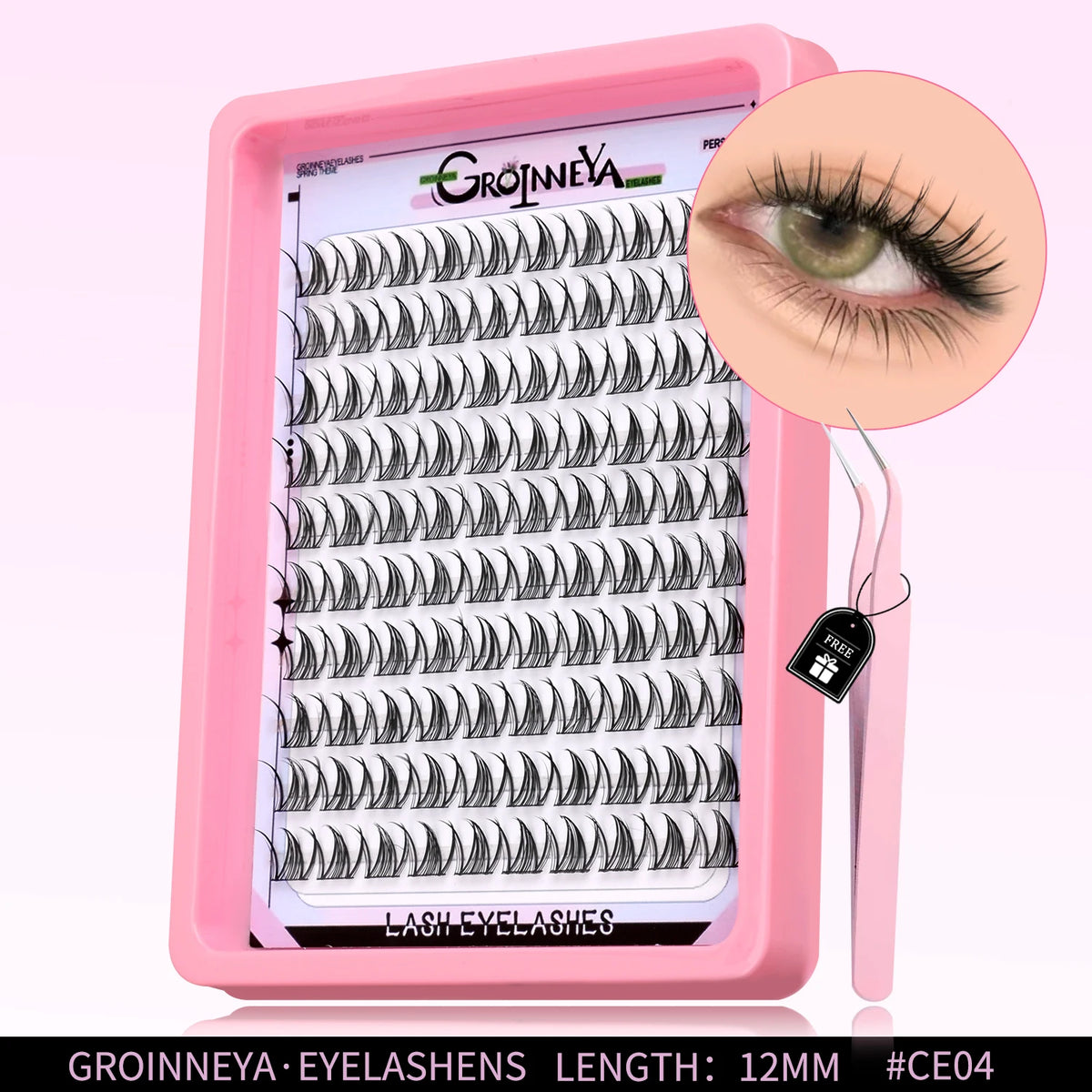 GROINNEYA C-Curl Cluster Eyelashes