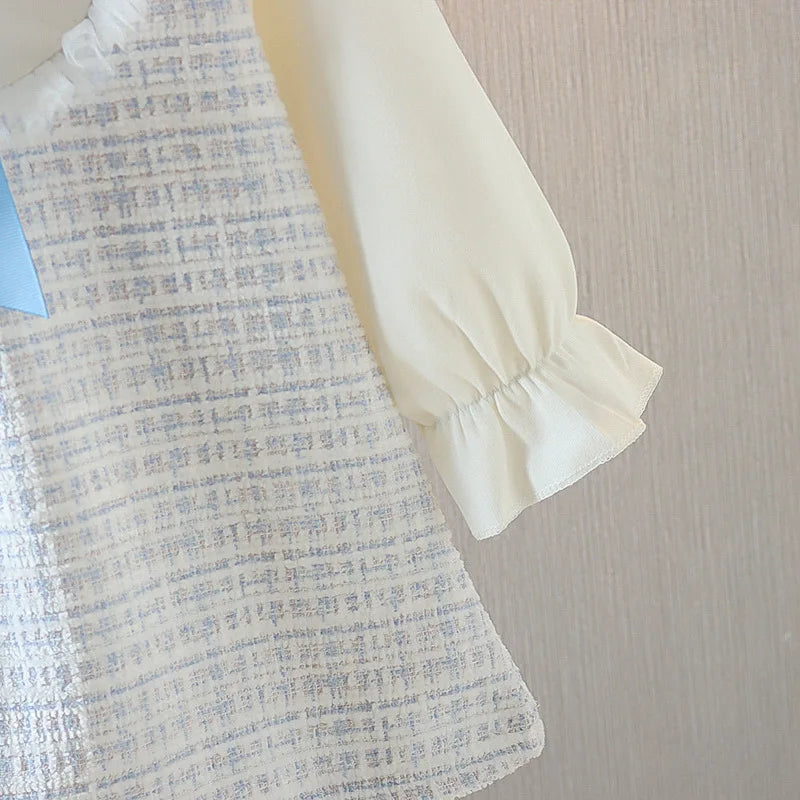 Plaid Cotton Long-Sleeve Baby Girl Dress