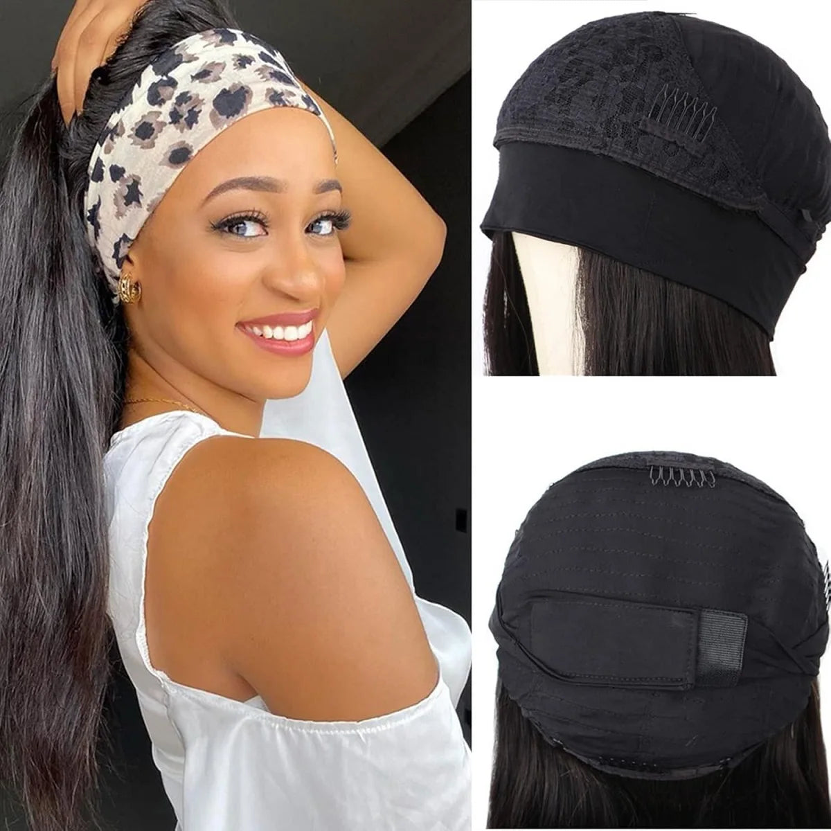 18 Inch Straight Headband Wig Brazilian Virgin Hair
