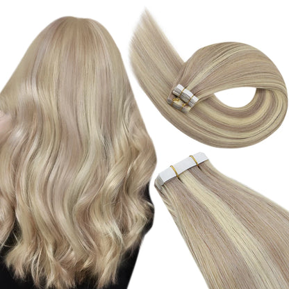 Ugeat Tape In Hair Extensions Brazilian Remy Hair 20P/40P