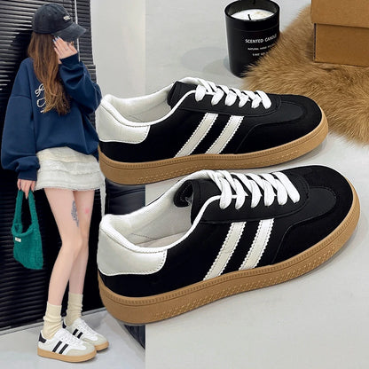 Women Lace-Up Casual Sneakers Breathable Tennis Shoes