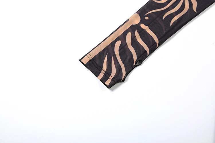 Striped Print Turtleneck Jumpsuit for Women
