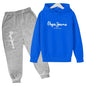 Leisure Letter Print Hoodie and Pants Tracksuit Set