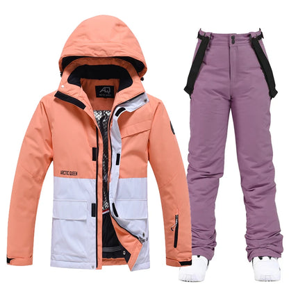 Unisex Winter Snow Ski Suit Jacket and Pants Set