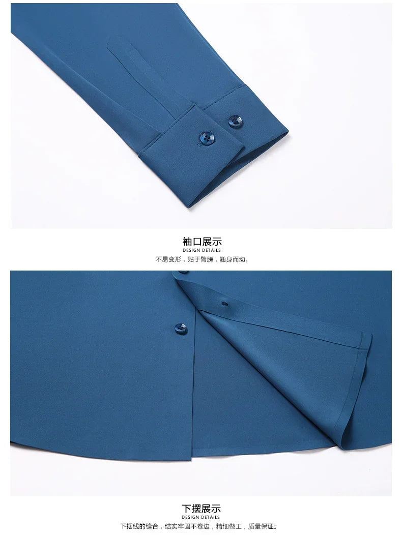 Men's Ultra-Stretch Slim-Fit Long Sleeve Shirt
