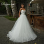 Modern A-Line Wedding Dress with Lace Appliques