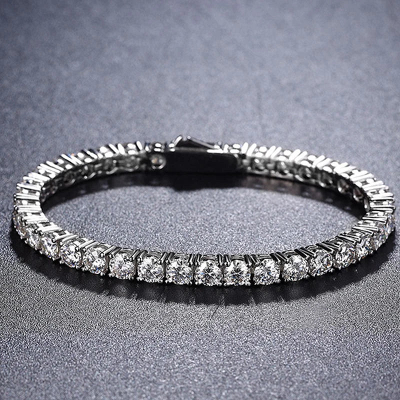 Moissanite Tennis Chain Bracelets 925 Sterling Silver
