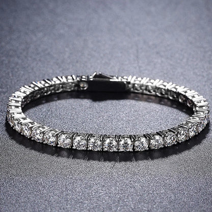 Moissanite Tennis Chain Bracelets 925 Sterling Silver