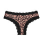 BZEL Women's Lace Floral G-String Leopard Panties