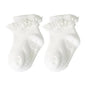 Cotton Lace Socks for Toddler Girls Non-slip Half Knee