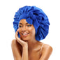 Satin Solid Sleeping Hat with Stretchy Tie Band