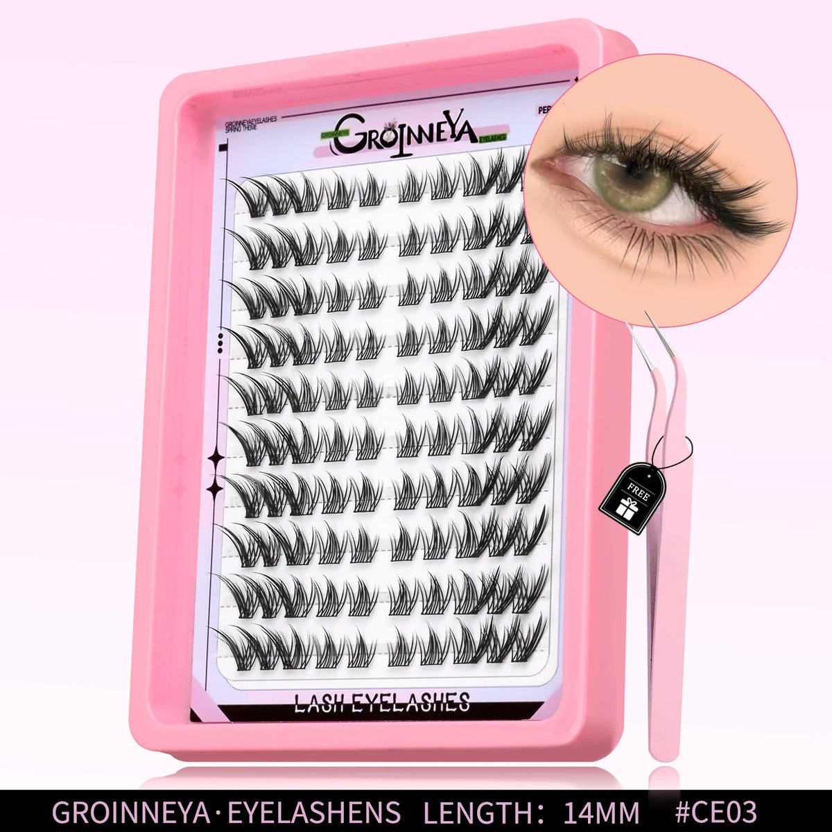 GROINNEYA C-Curl Cluster Eyelashes