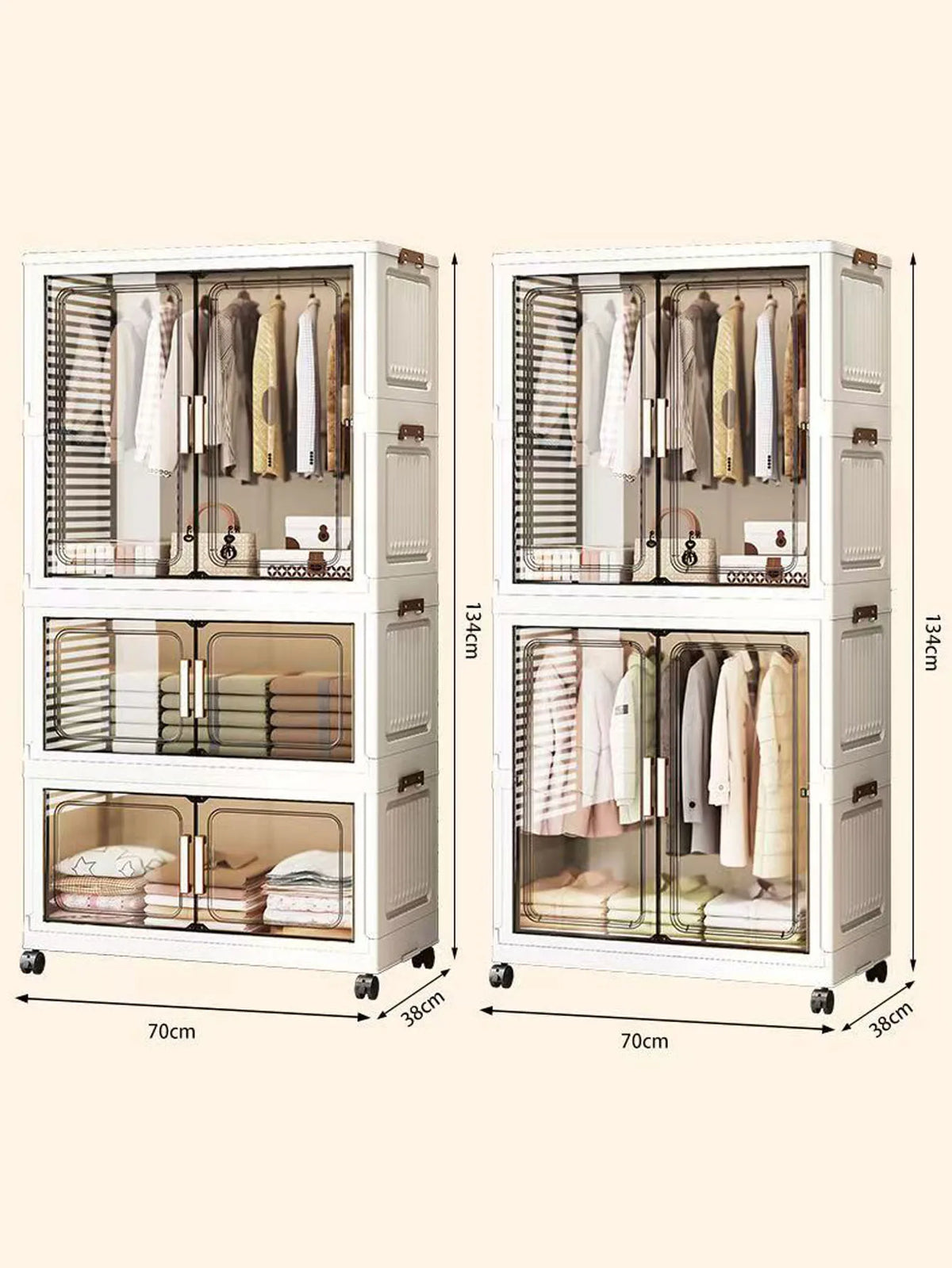 Multi-Layer Plastic Storage Cabinet for Home Use