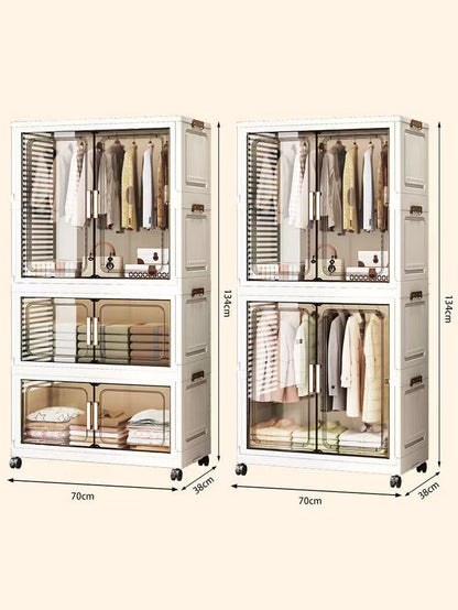 Multi-Layer Plastic Storage Cabinet for Home Use