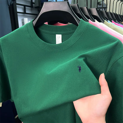 Cotton Men's Short Sleeve T-Shirt Casual Round Neck