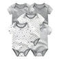Kiddiezoom Cartoon Short Sleeve Baby Bodysuits 100% Cotton