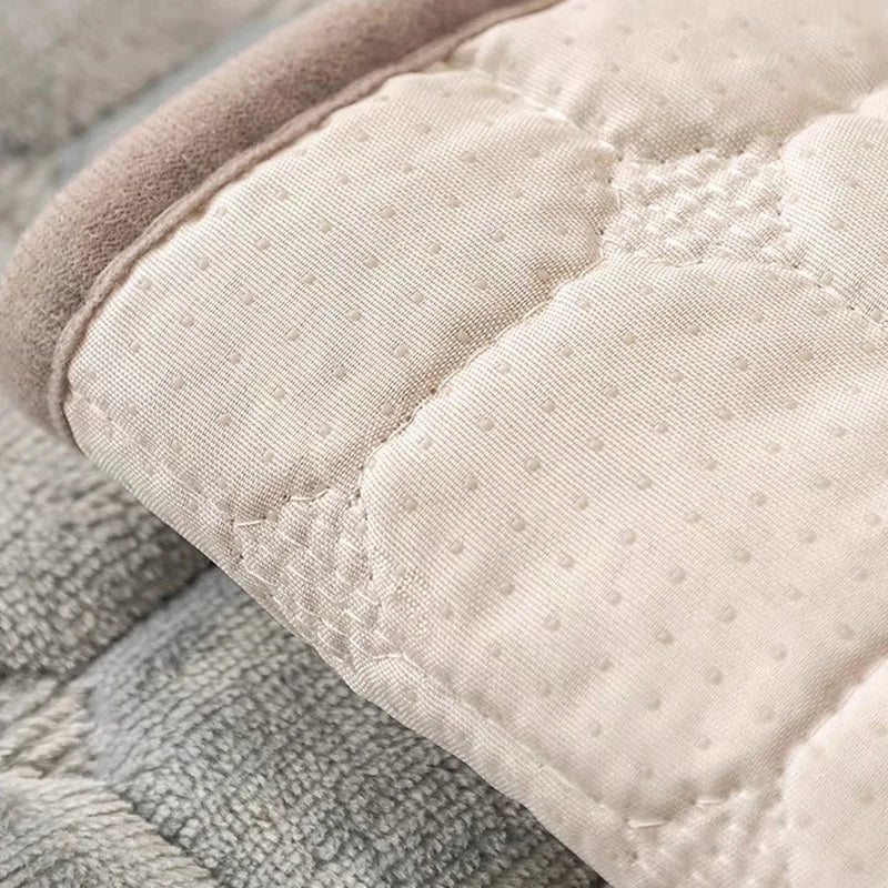 Flannel Sofa Cushion Non-Slip Plush Backrest Cover