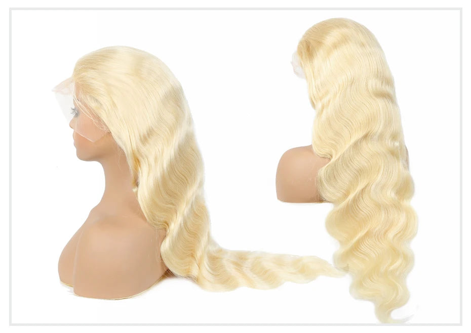 Honey Blonde Body Wave Lace Frontal Wig Brazilian Hair