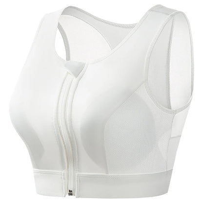 Plus Size Padded Front Closure Sports Bra for Women