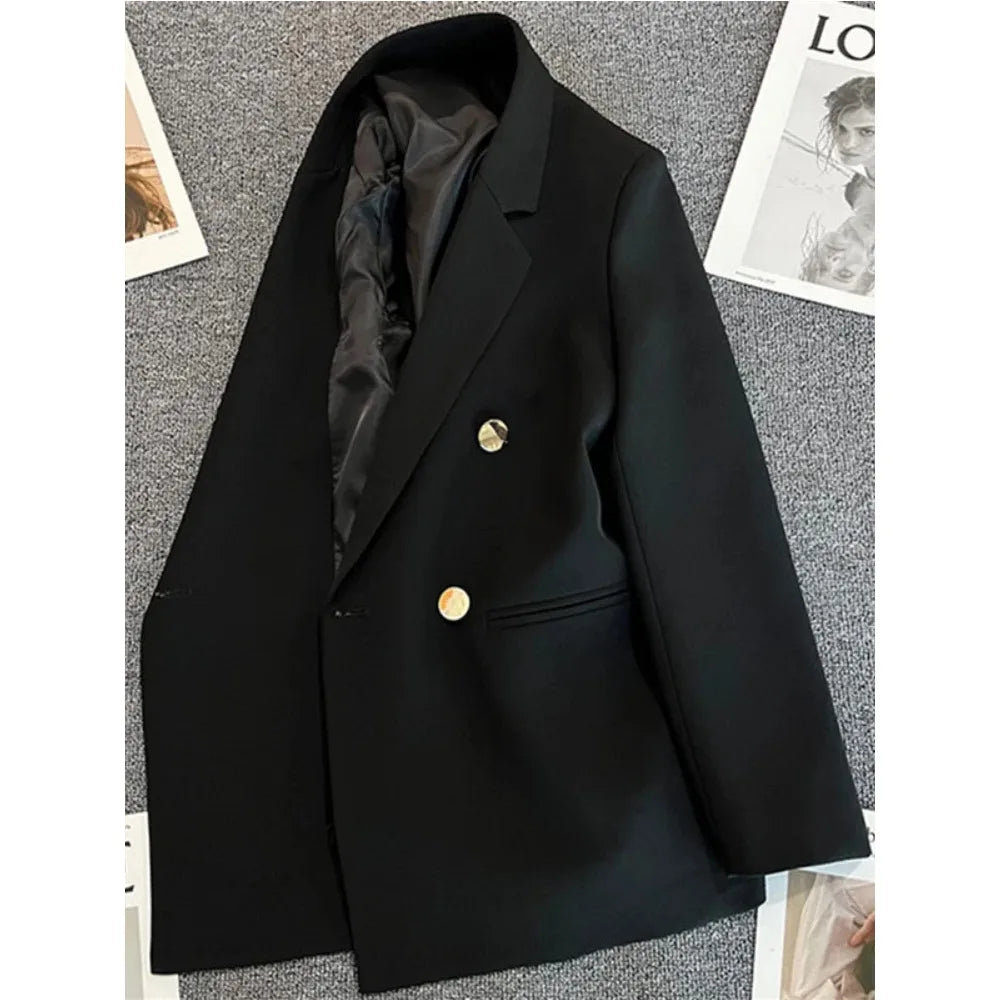 Elegant Women's Double Breasted Blazer Coat