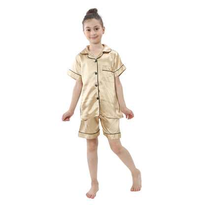 Silk Satin Pajamas Set for Kids