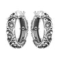 S925 Sterling Silver Iris Flower Hoop Earrings for Women