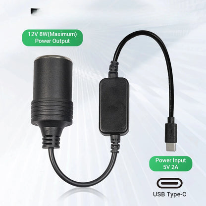 5V 2A USB to 12V Cigarette Lighter Socket Adapter