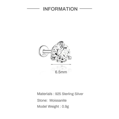 Canner Moissanite Stud Earrings 925 Sterling Silver