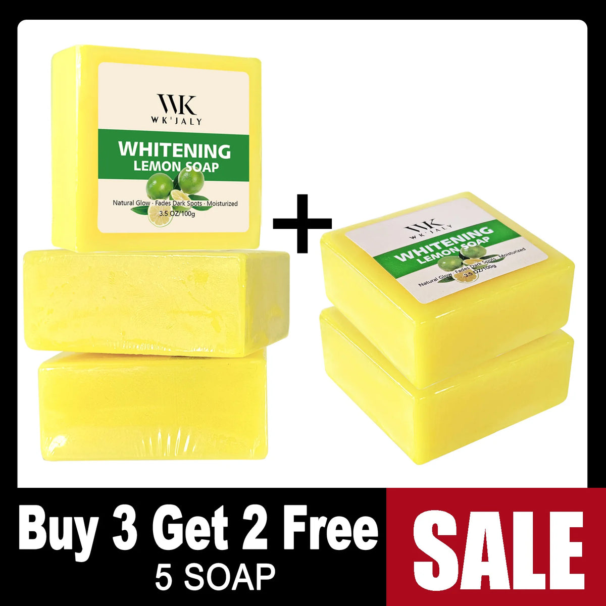 WK JALY Whitening Lemon Soap with Glutathione and Shea Butter