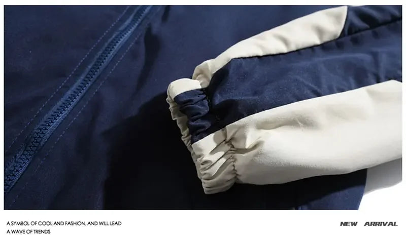 Men's Patchwork Color Block Varsity Jacket
