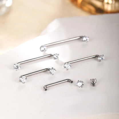 Titanium CZ Crystal Surface Piercings 12mm-25mm