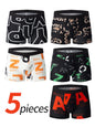 Men's Black Gold Printed Boxer Underwear 5/10 Pack