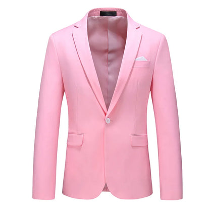 Bright Green Men's Blazer, Polyester Slim Fit Jacket