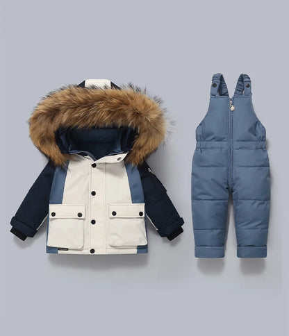 Warm Down Jacket Parka Snowsuit for Kids