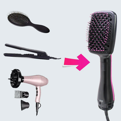 One Step Negative Ion Hair Dryer Brush and Curler