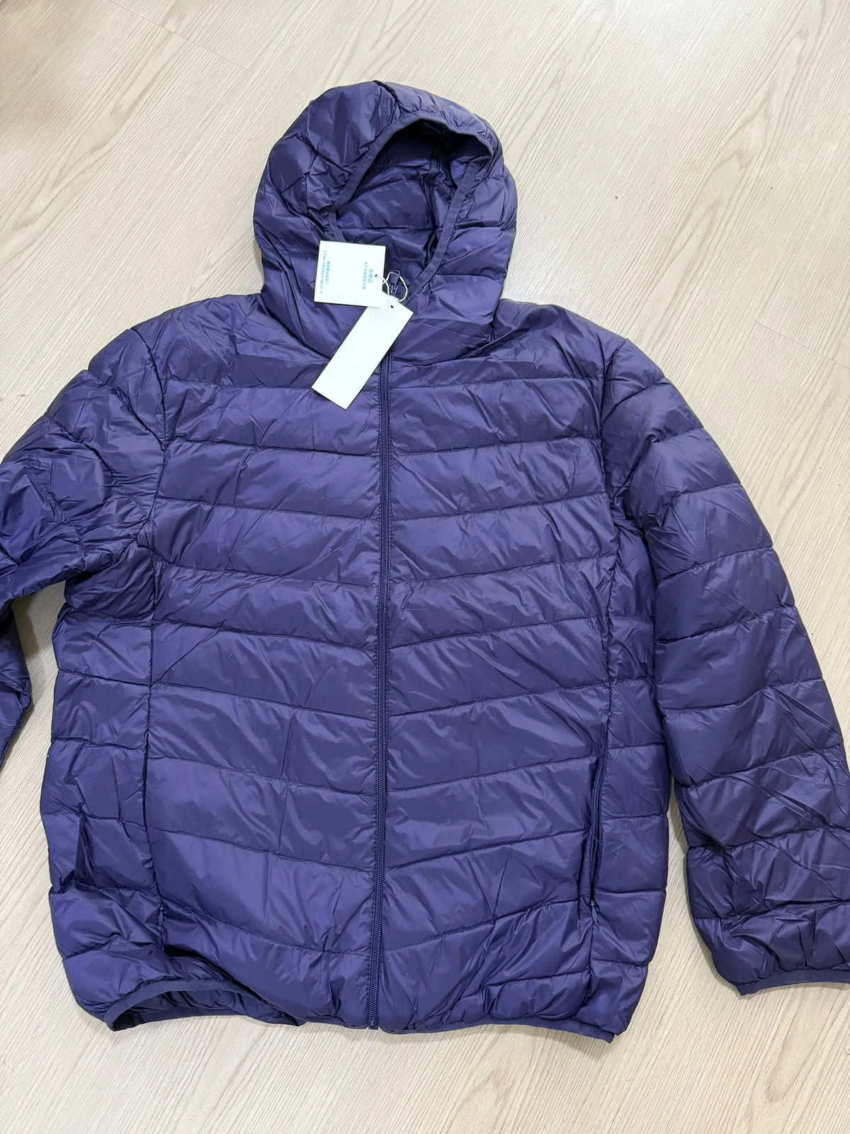 Men's Ultra Light Duck Down Hooded Winter Jacket 5XL