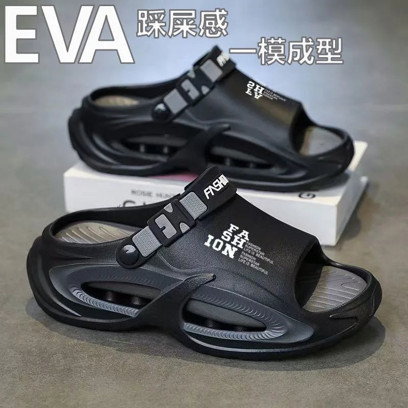 Men's Waterproof Slip On Sandals with Thick Sole
