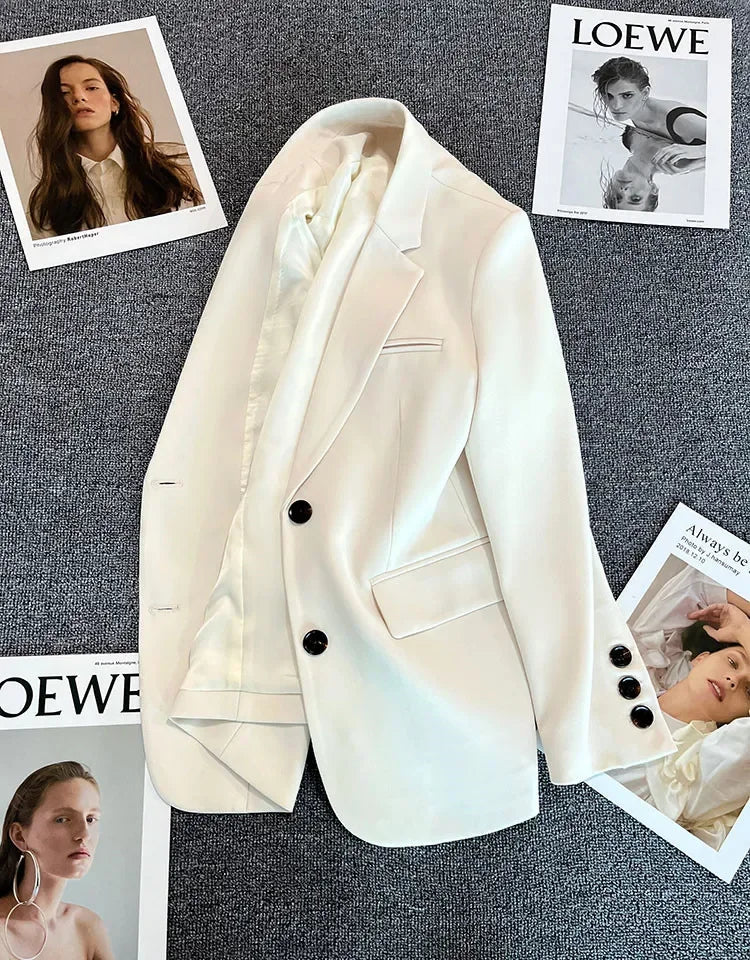 Elegant Long Sleeve Blazer Coat for Women