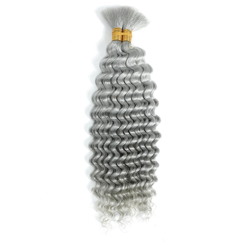 Deep Wave Bulk Human Hair 100g for Braiding