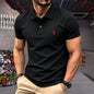 Men's Short Sleeve Polo Shirt Cotton Embroidery Casual