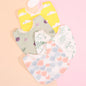 4pcs Cotton Baby Adjustable Bibs Bandana Scarf