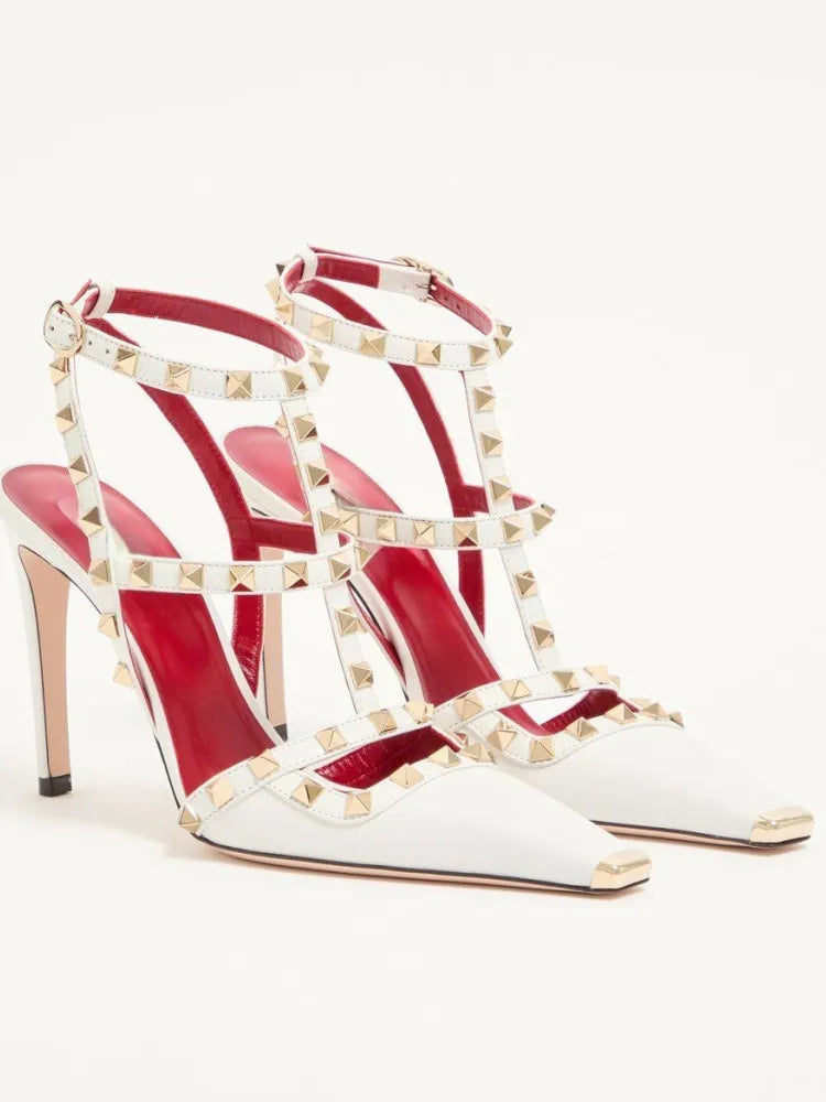 Summer High-Heeled Rivet Women's Sandals