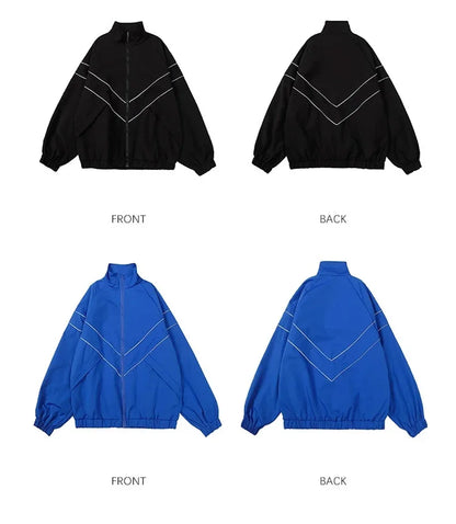 Men's Patchwork Color Block Varsity Jacket