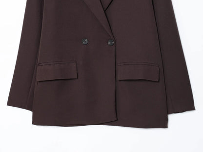 Elegant Double Breasted Blazer Coat for Women