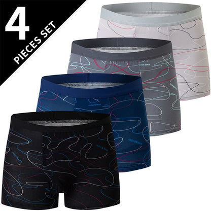 Men's Printed Fashion Boyshorts Plus Size Swim Trunks