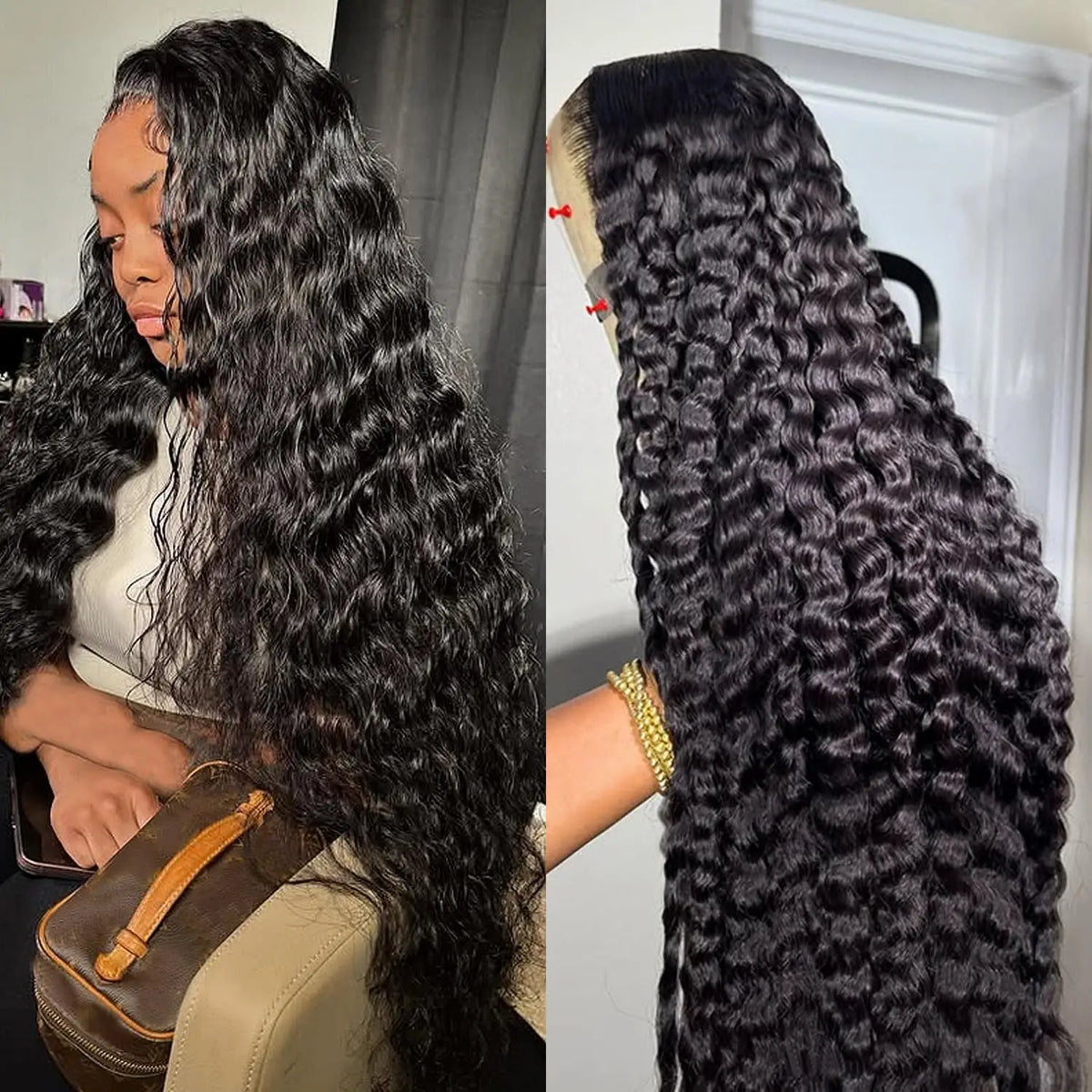 Lemoda 13x6 Deep Wave Full Lace Frontal Wig Human Hair